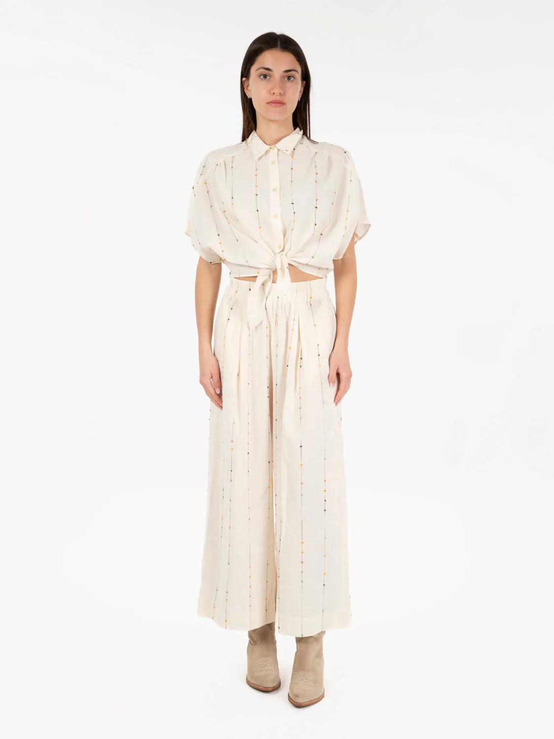 Pantaloni Isla minima fleur de sel beige