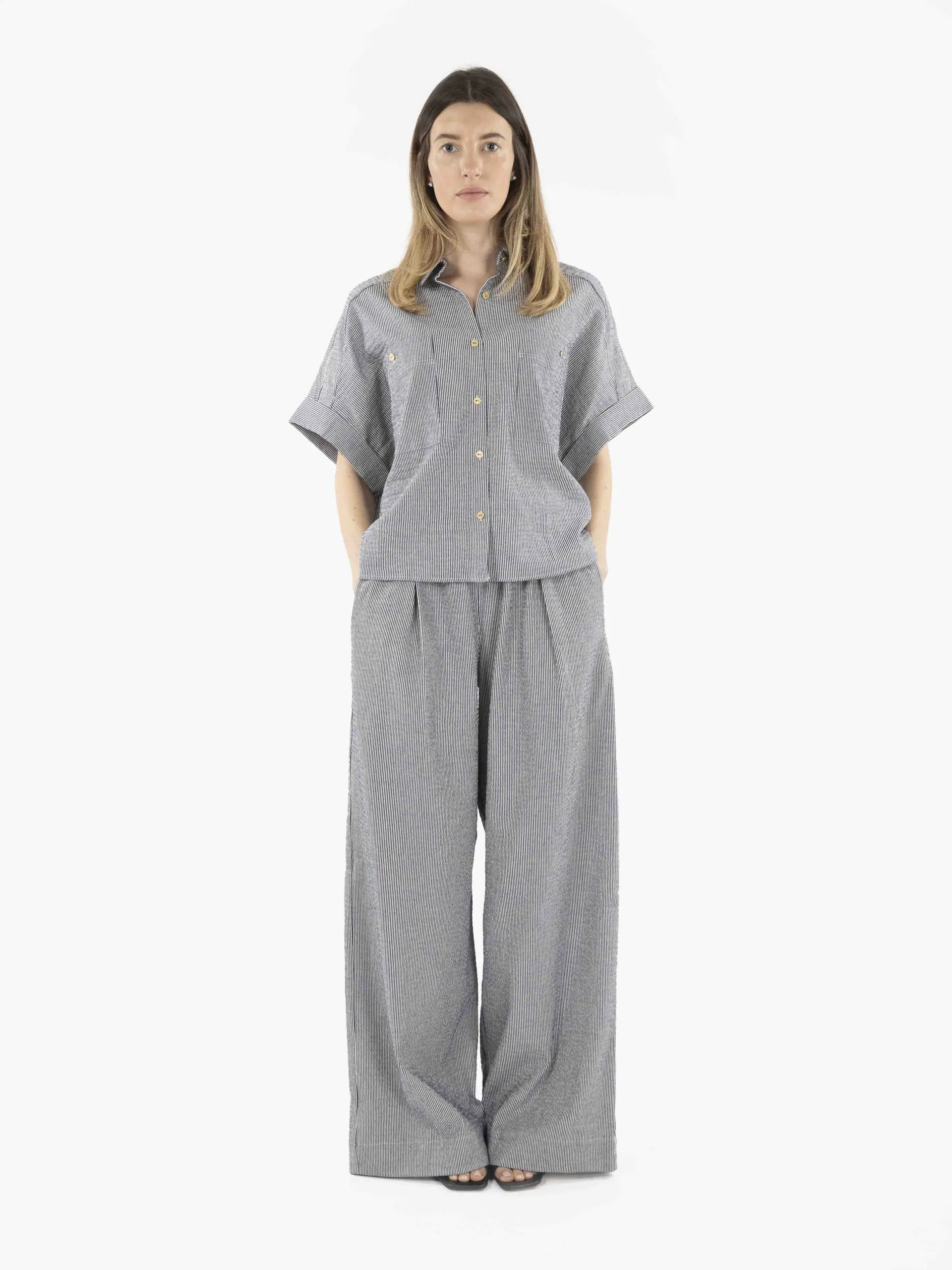 Pantaloni Ridooseer coutil blue