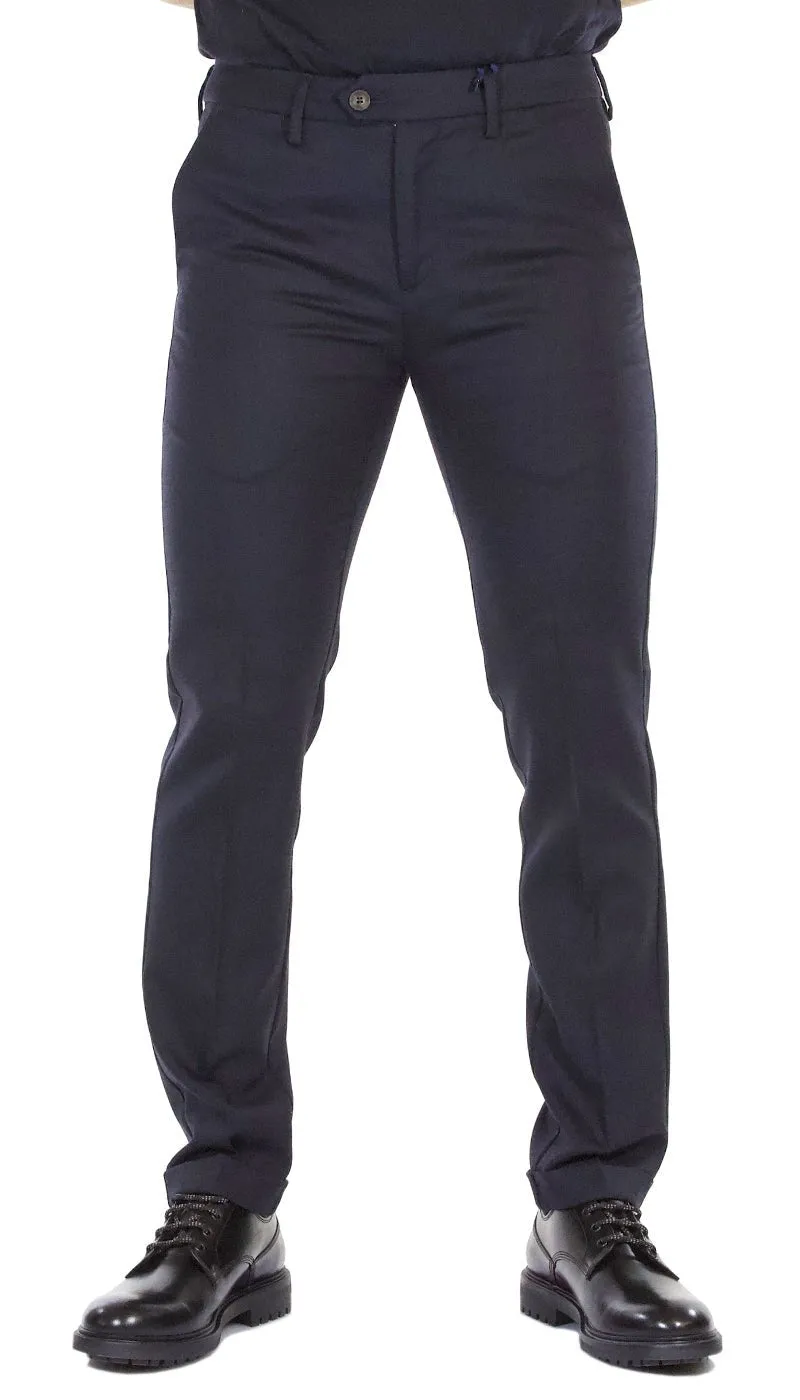 Seventy Pantalone uomo in lana blu