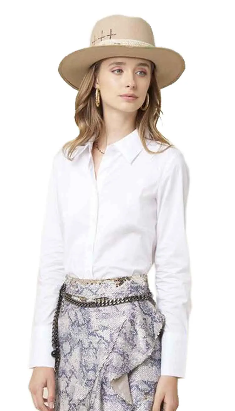 Silvian Heach Camicia donna classica bianca in cotone. PGA20531CA