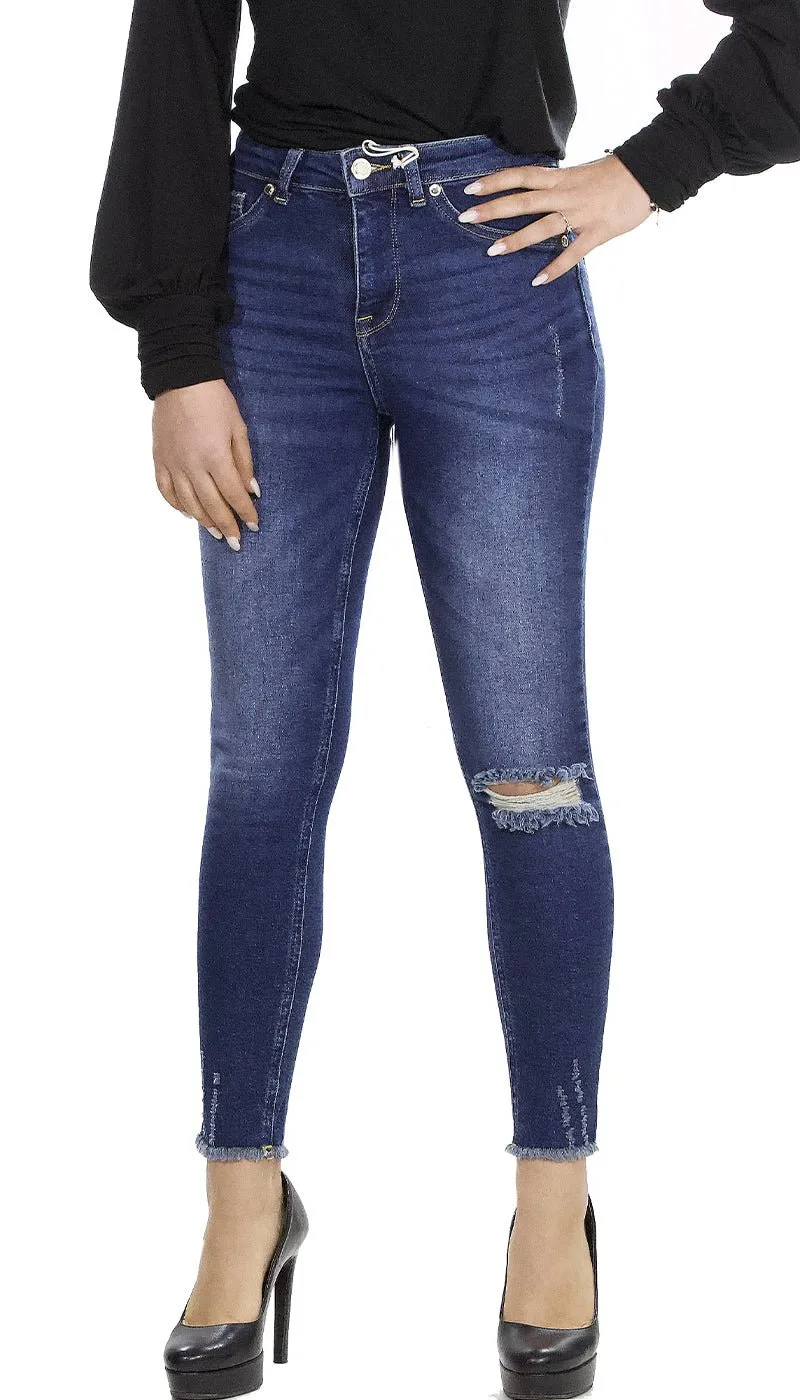 Silvian Heach Jeans con micro-rotture e fondo sfrangiato. PGA21779JE