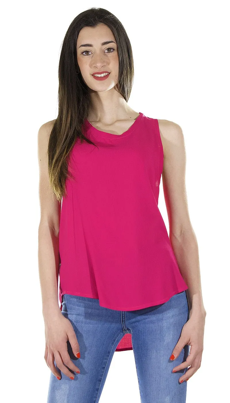 Silvian Heach Top fuxia in viscosa. PGP21622BL