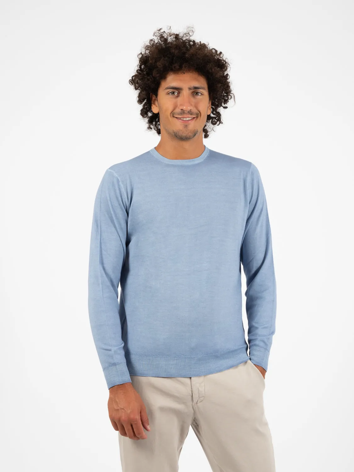 Maglione leggero girocollo carta da zucchero