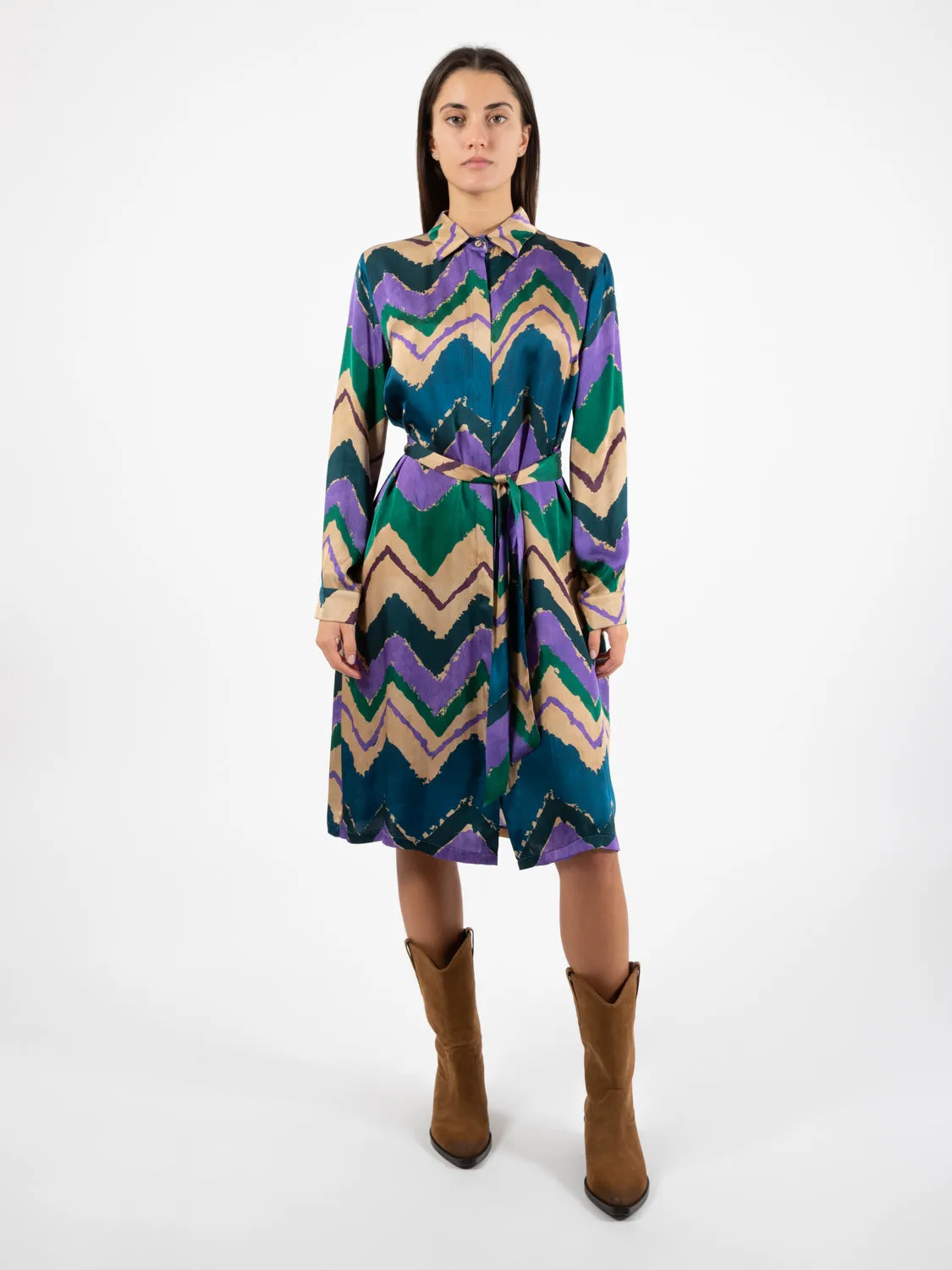 Abito chemisier fantasia multicolor