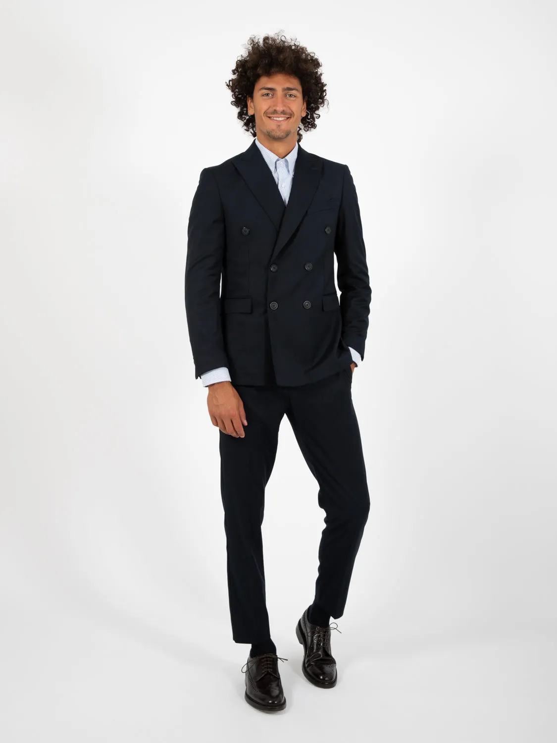 Abito doppiopetto Boss blue