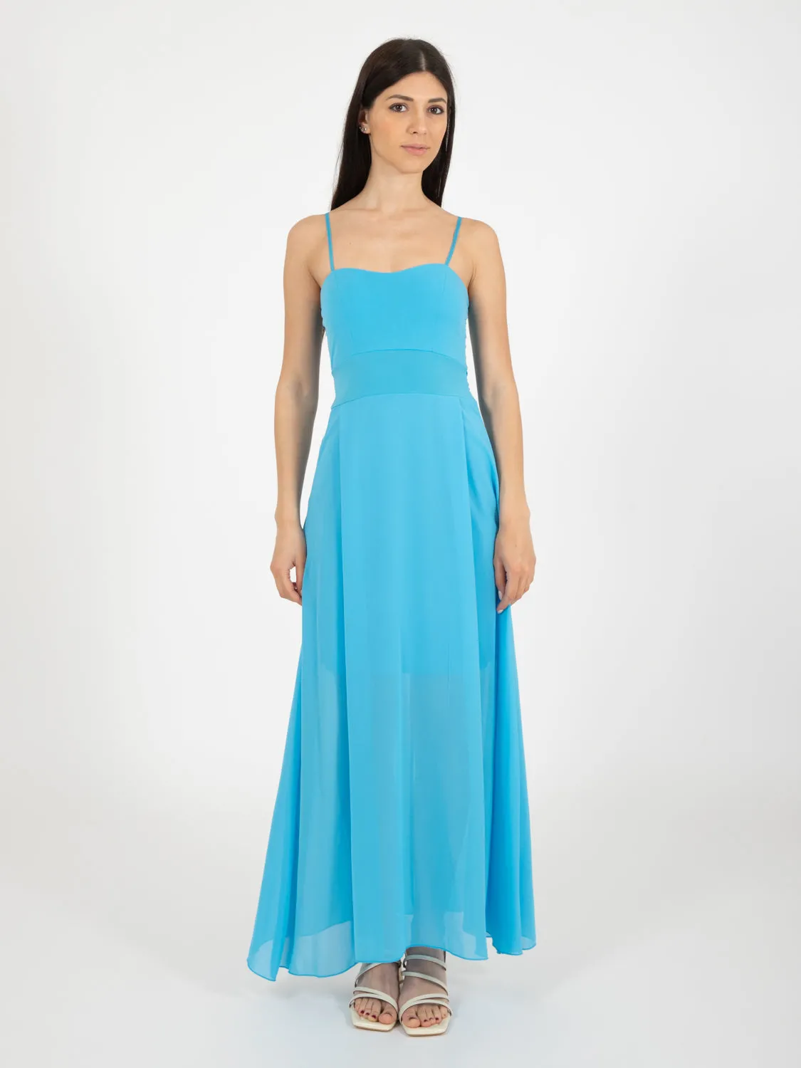 Abito lungo celeste