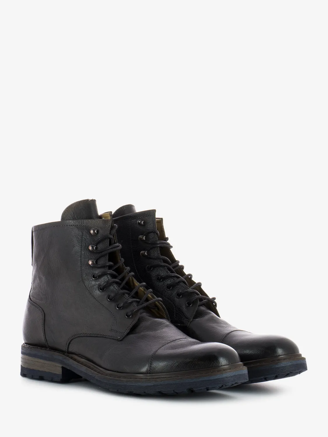 Anfibi in pelle testa di moro