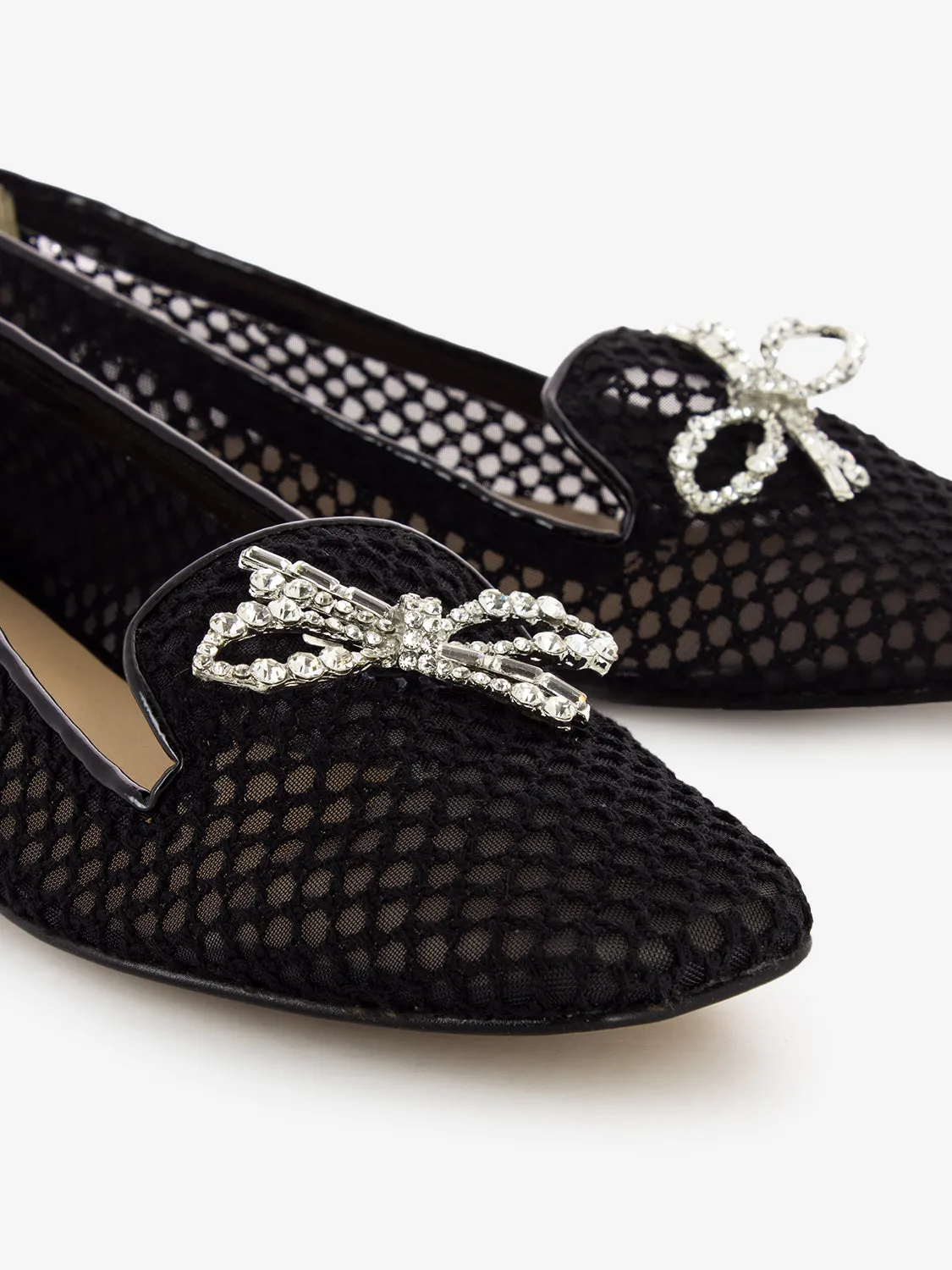 Ballerine con punta quadrata nero