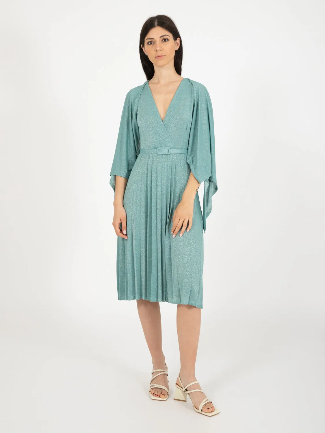 Bolerino coprispalle lurex felce / argento