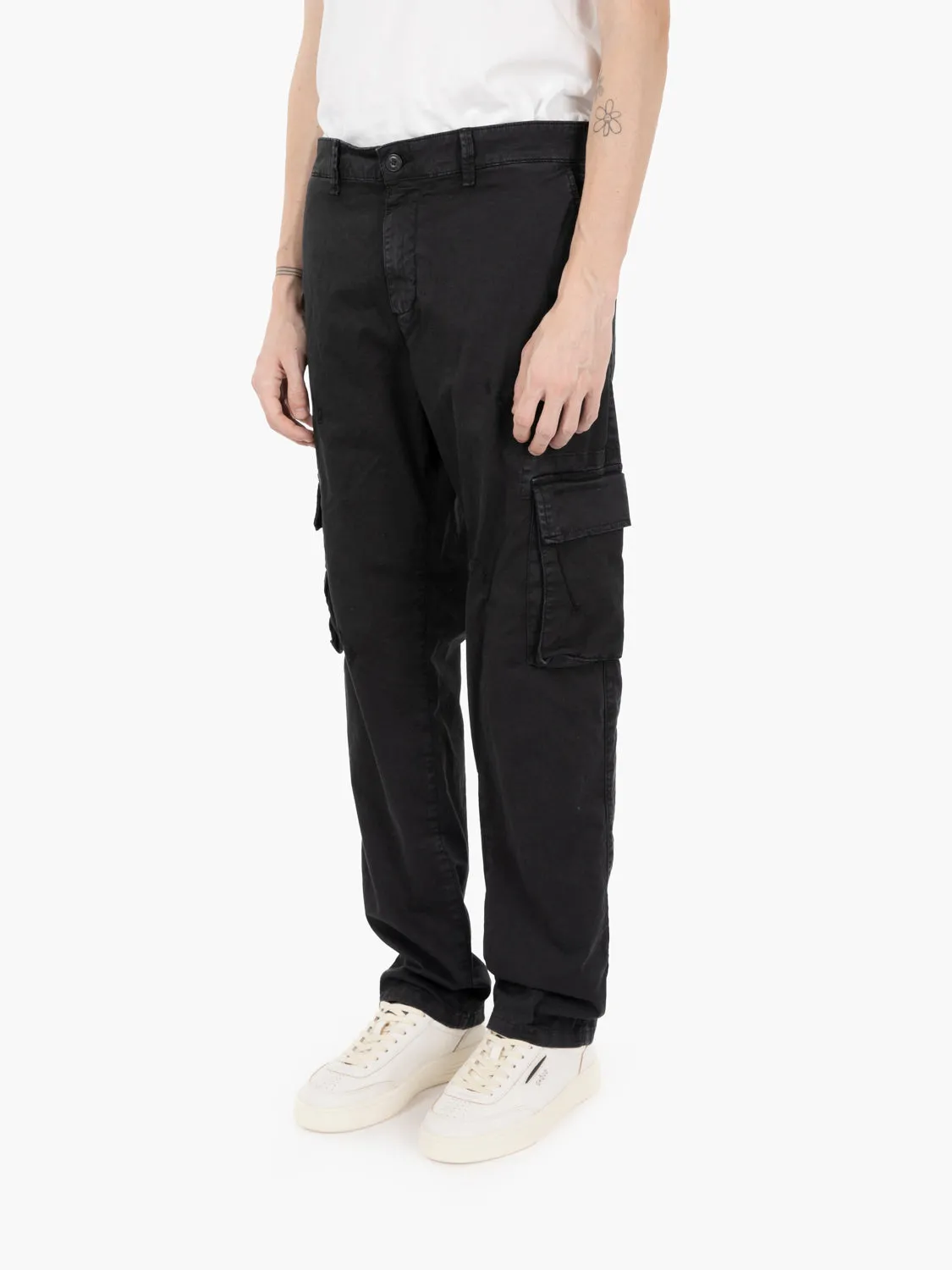 Cargo pant New Fatique nero lavato