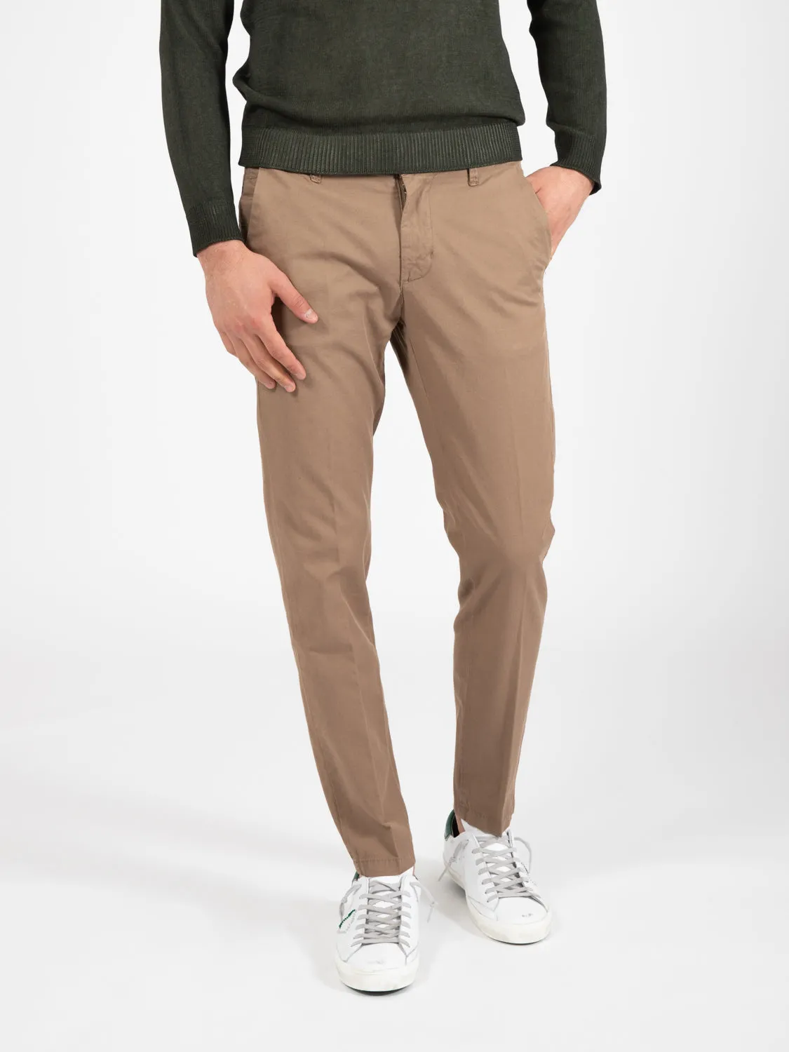 Chino misto lino khaki