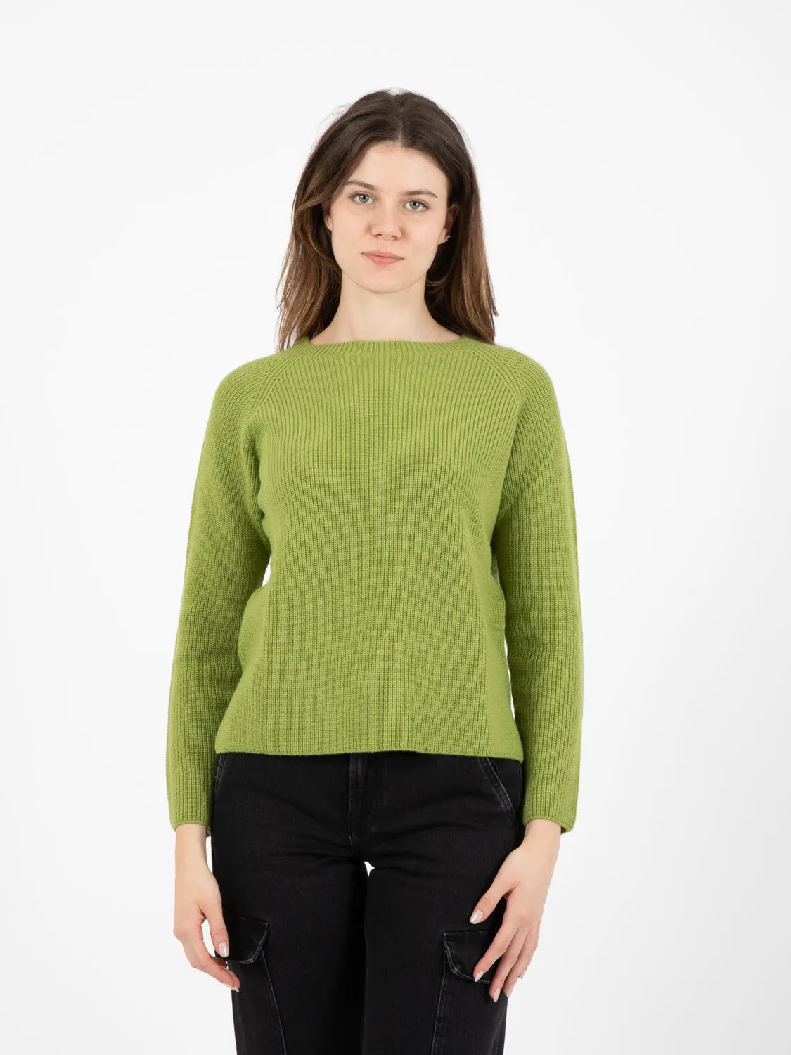 Maglione girocollo verde