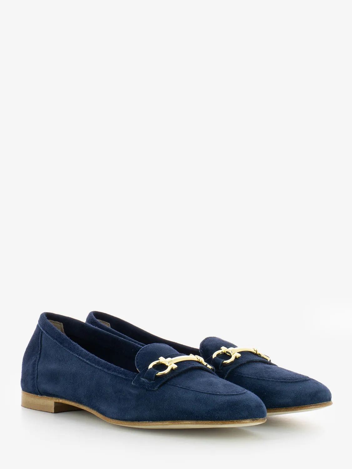 Mocassini in suede blu