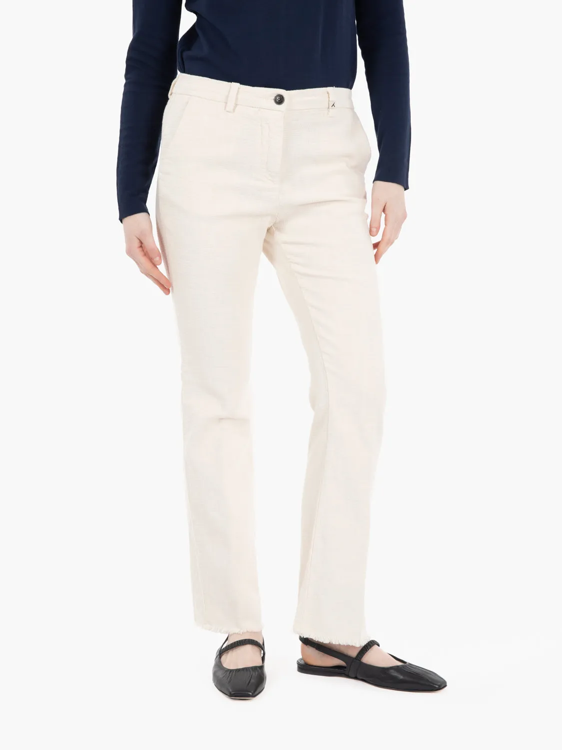 Pantaloni trombetta bianco