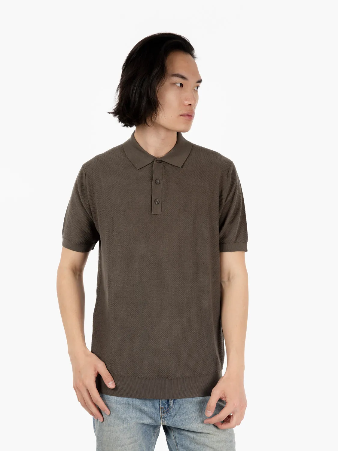 Polo a maniche corte waferino sottobosco