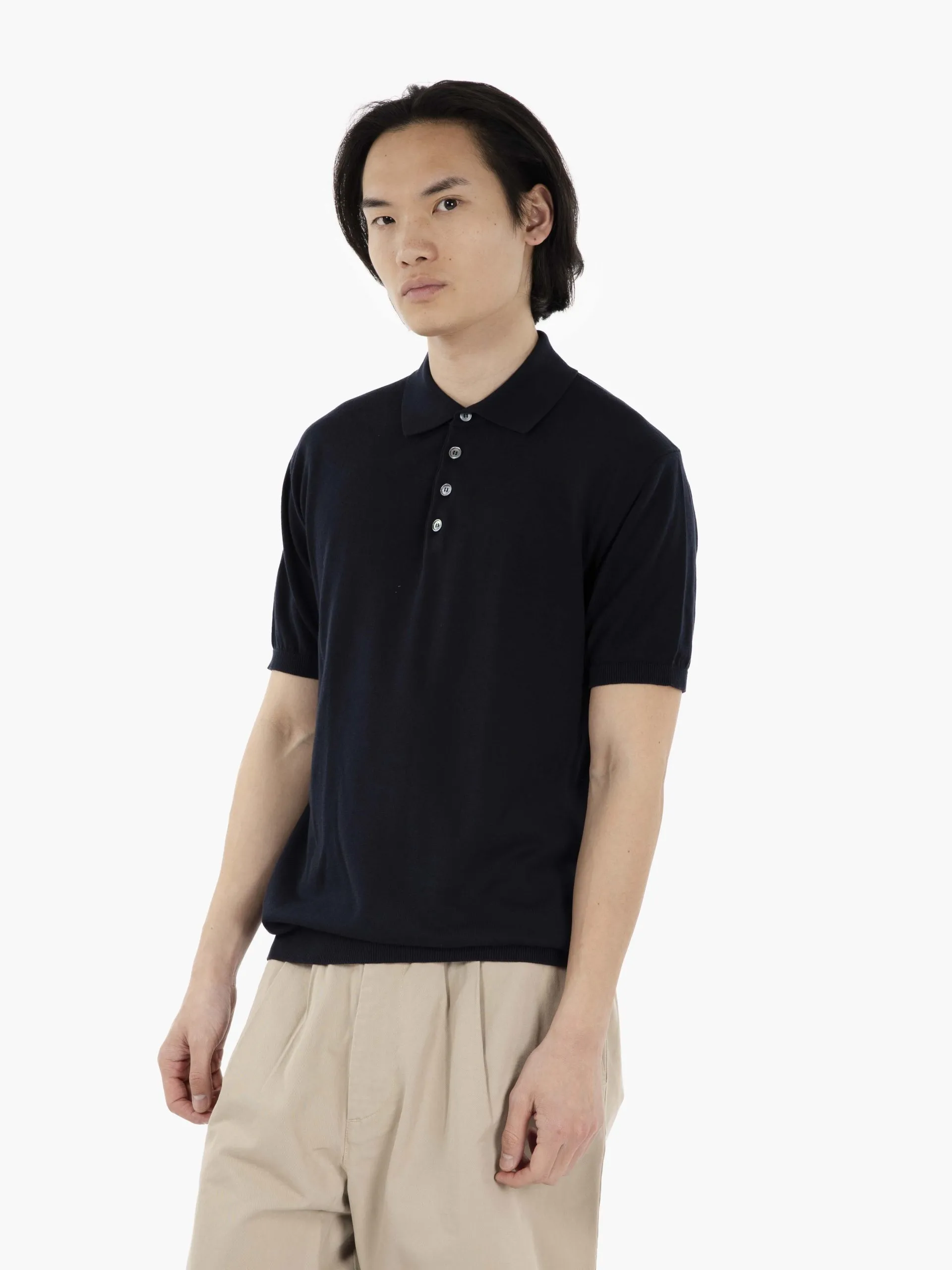 Polo in maglia maniche corte ultrasoft notte