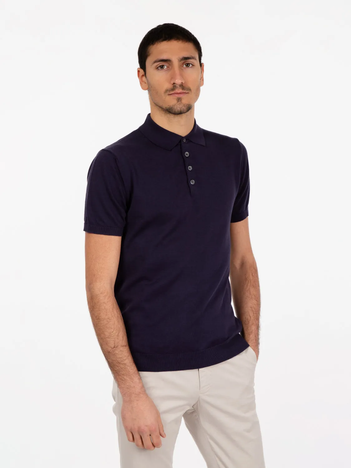 Polo maniche corte blu