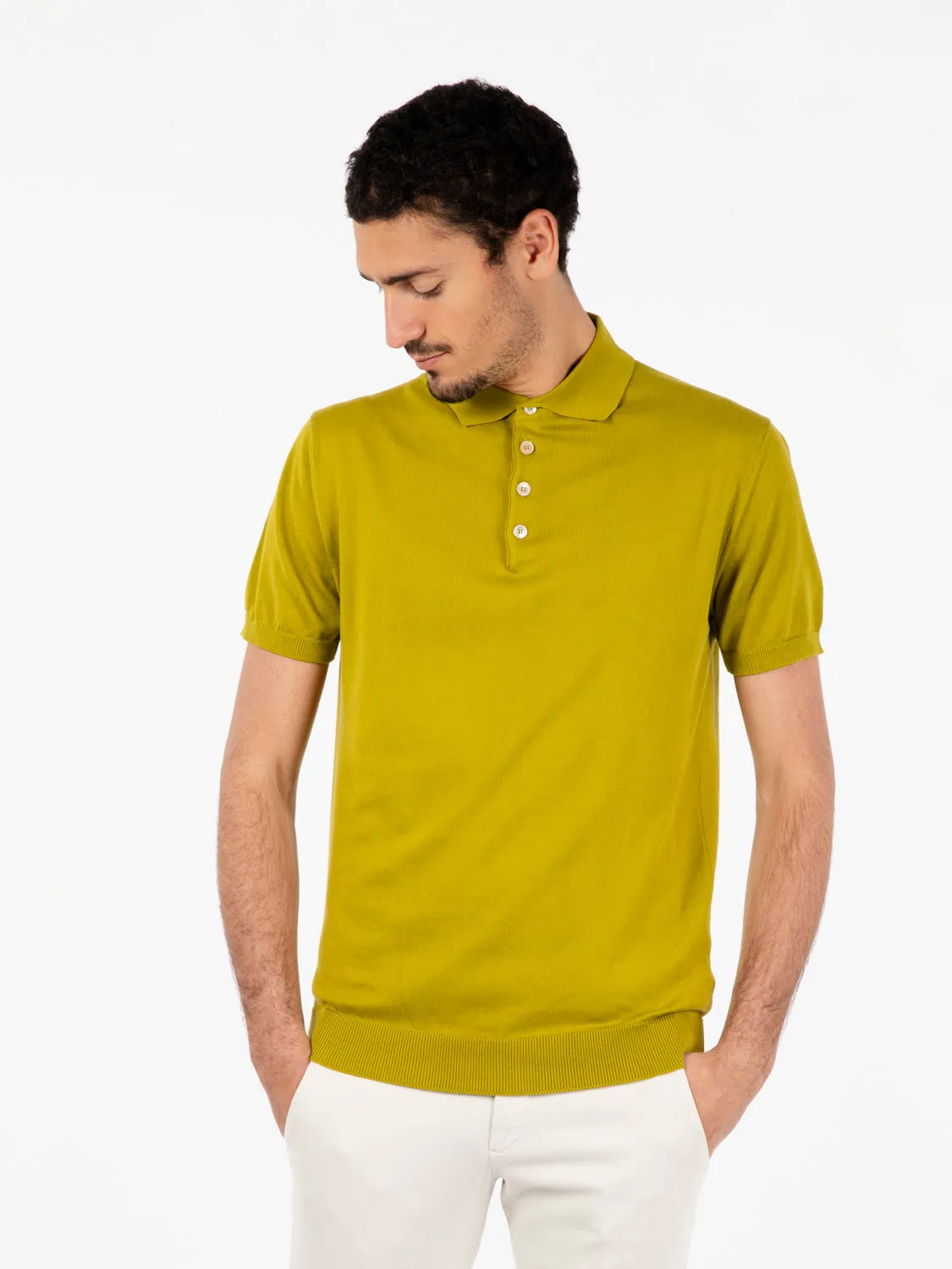 Polo maniche corte pistacchio