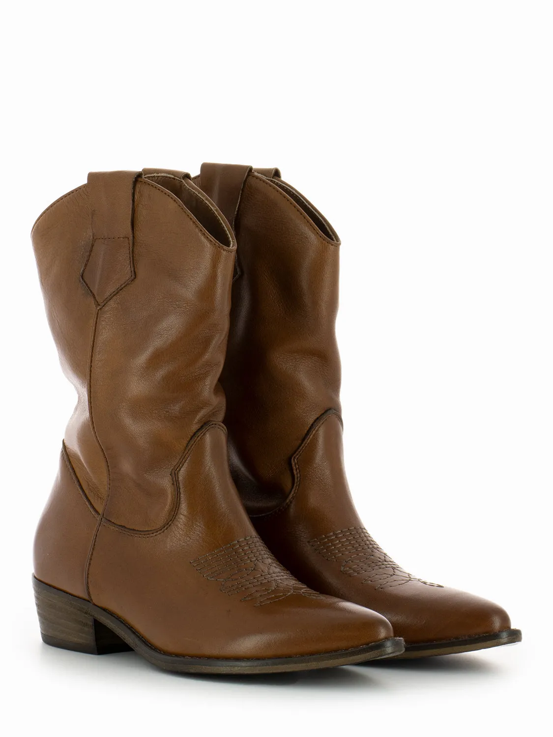 Stivale Texano Calf Marta cuoio