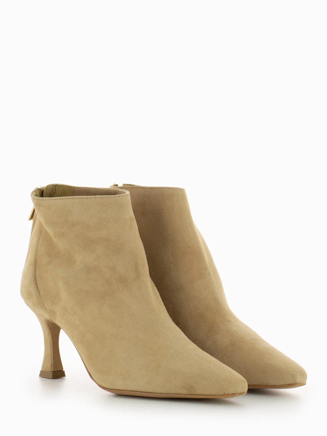 Tronchetti alla caviglia in camoscio sabbia