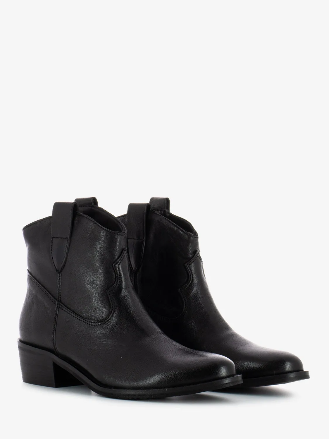 Tronchetti texani pelle nero