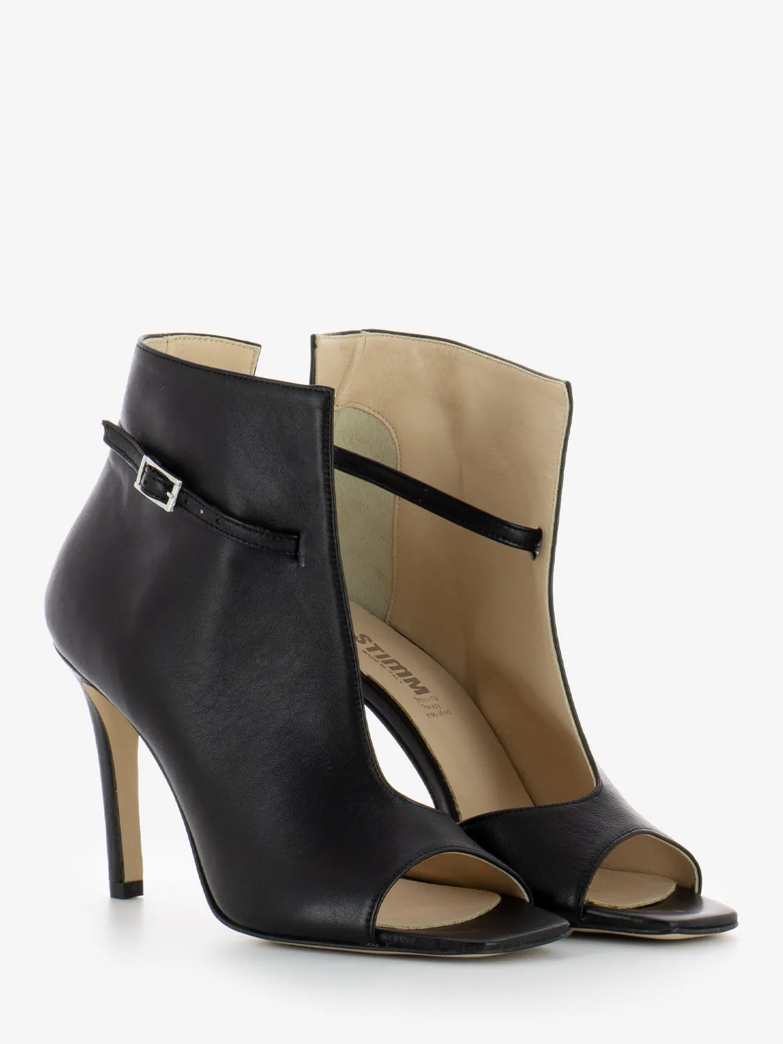 Tronchetto aperto in nappa nero