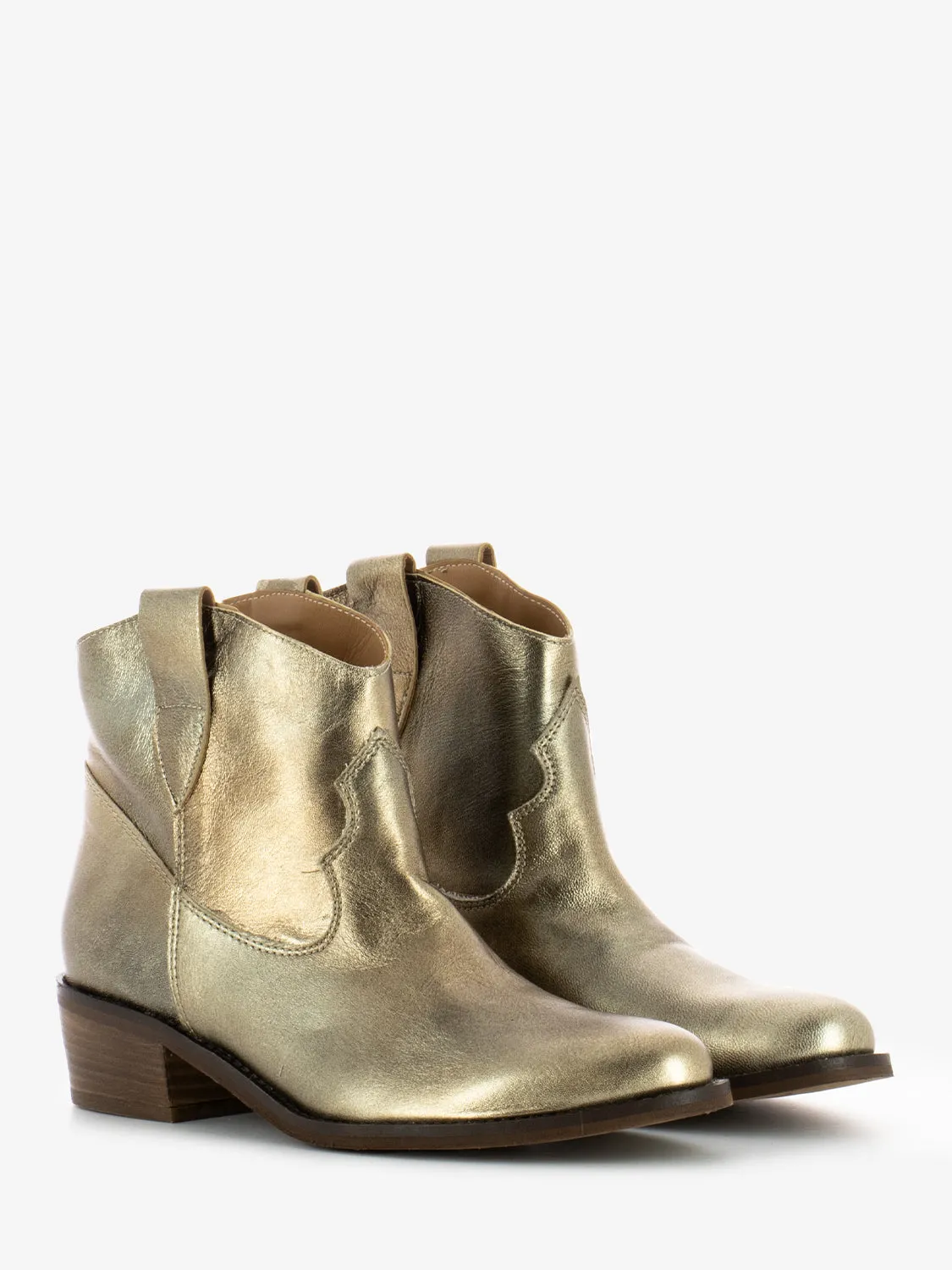 Tronchetto texano laminato bronzo