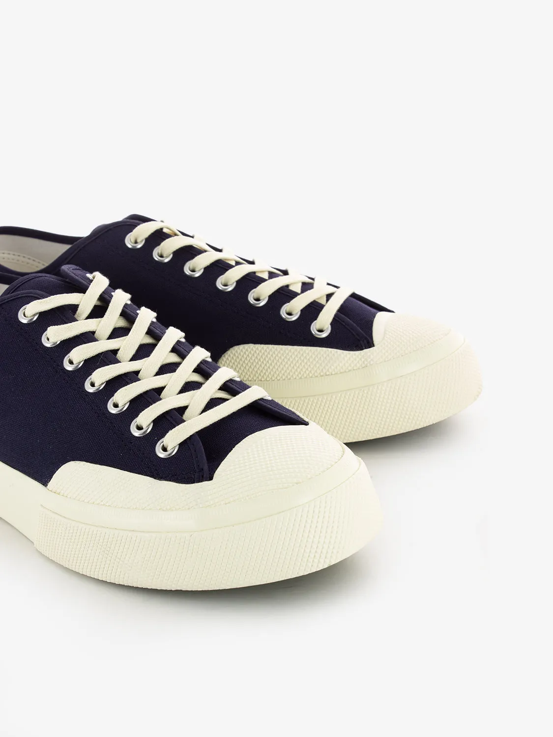 Sneakers in tela navy / off white