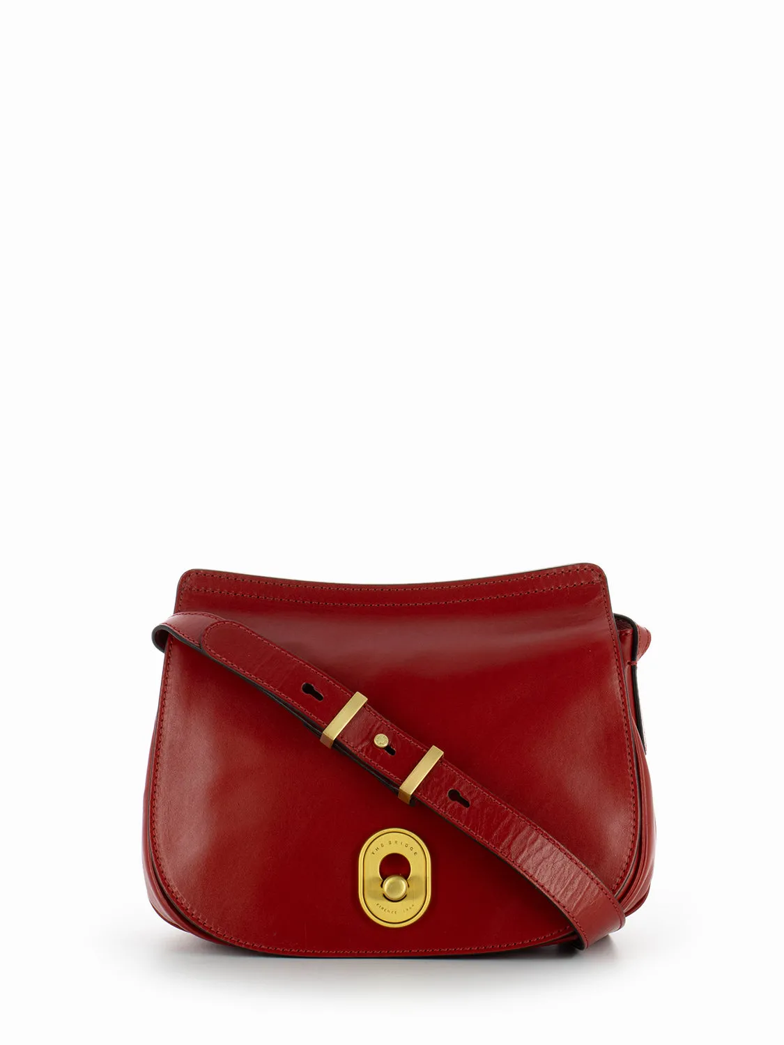 CrossBodyCeleste rosso ciliegia / oro
