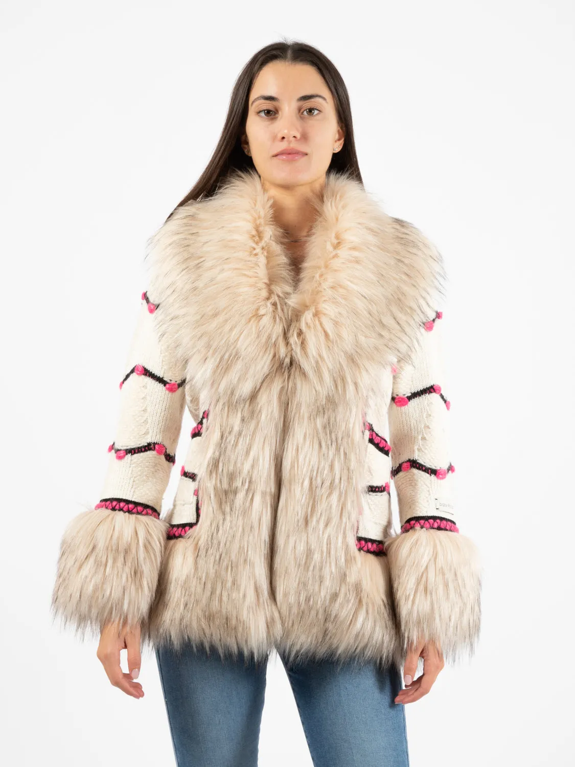 Cappotto corto Pascal in alpaca e lana crudo