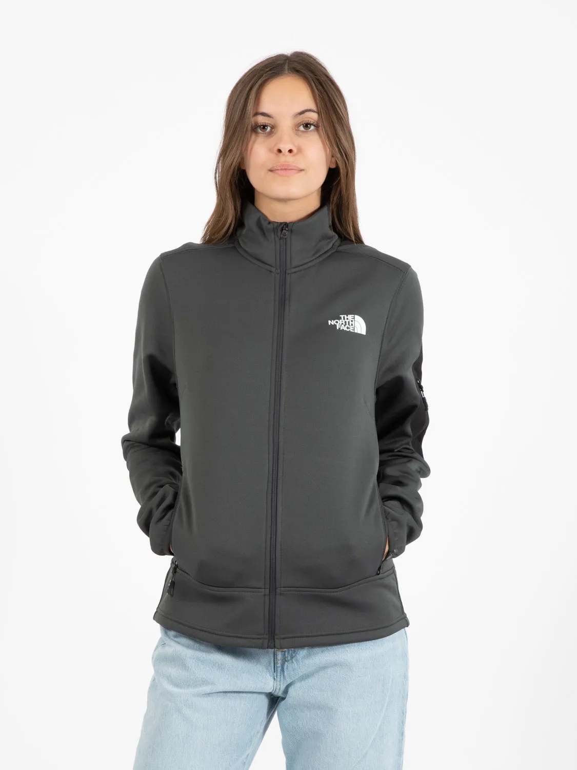 Felpa W Mistyescape Fleece asphalt grey / TNF black