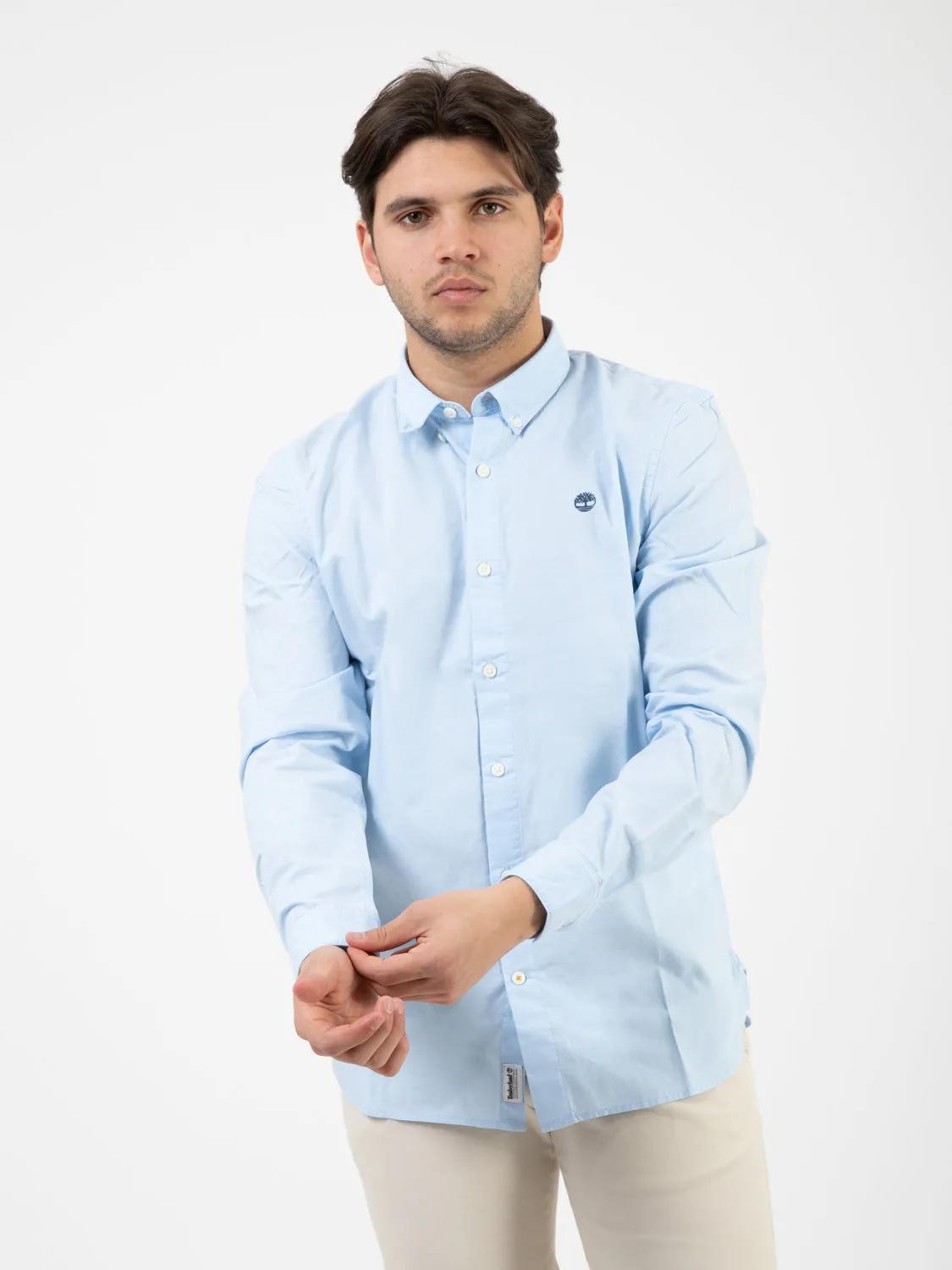 Camicia Elevated Oxford Slim skyway