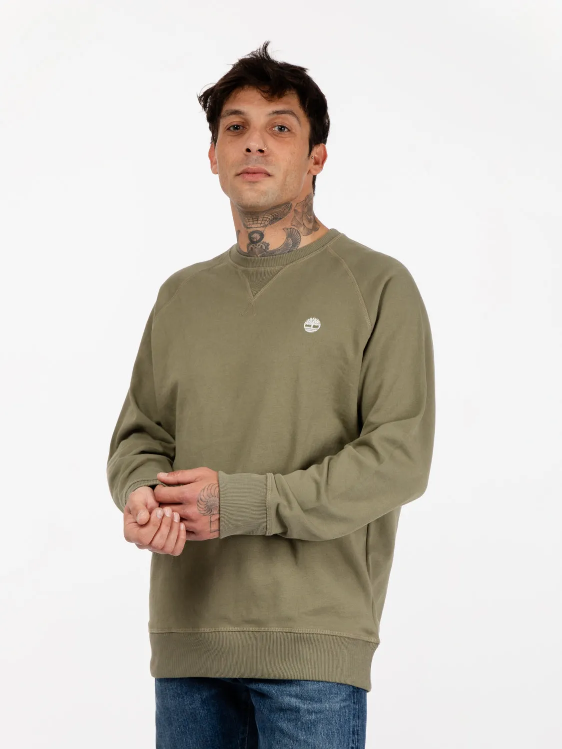 Felpa Exeter River Crew cassel earth