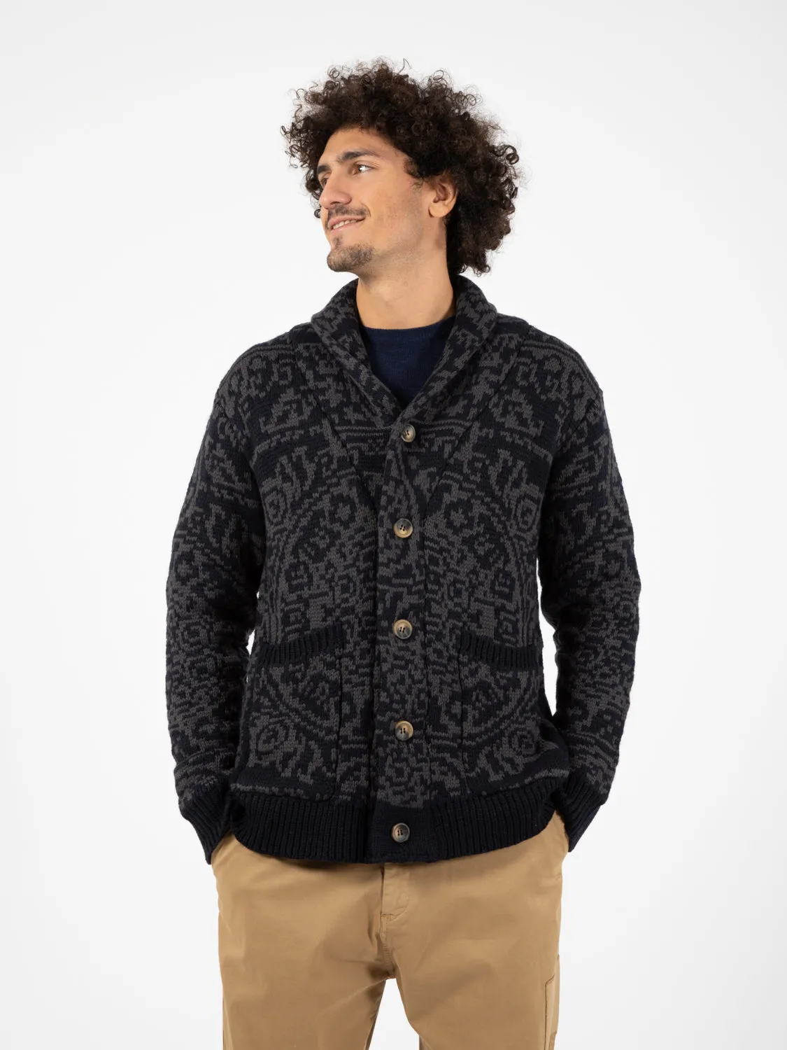 Cardigan Everest Yemen fantasia blu