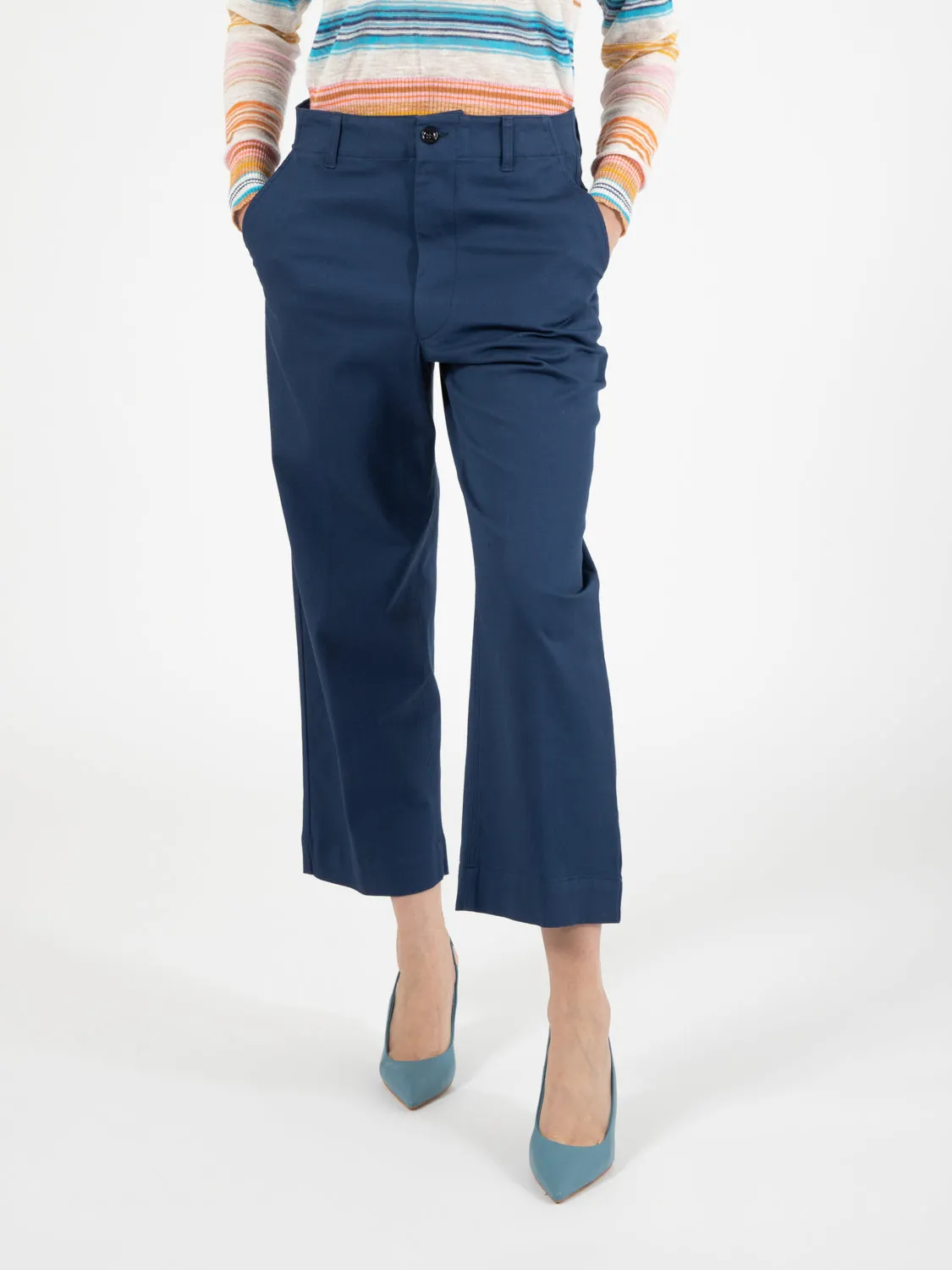 Pantaloni V-Nico diagonal Jap blue uniform