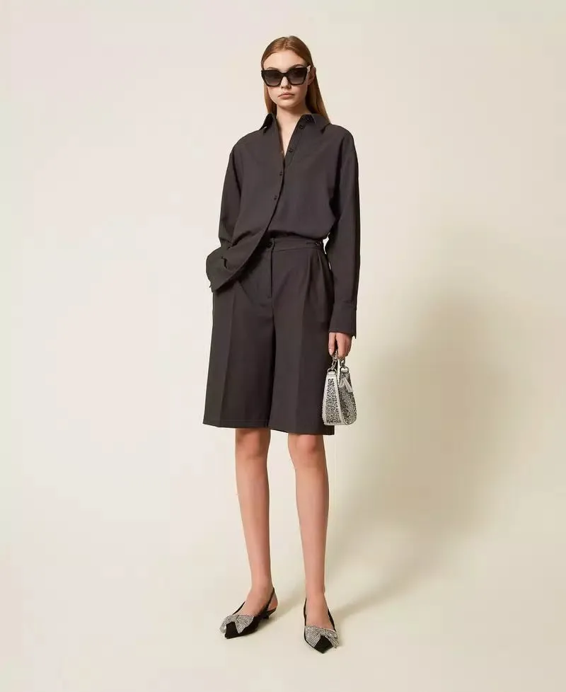 Twinset Bermuda con fibbie Oval T