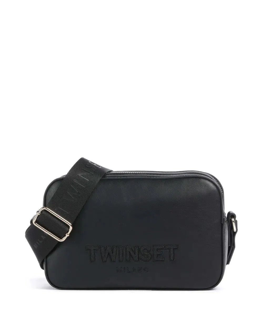 Twinset Borsa in ecopelle con scritta logo e tracolla