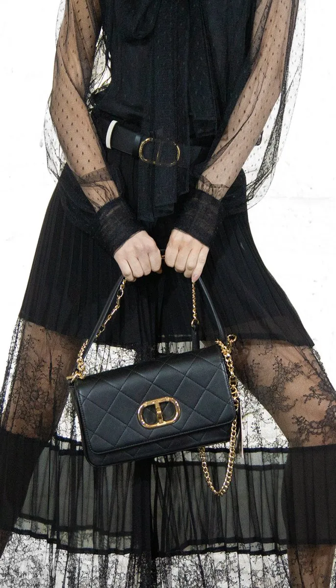 Twinset Milano Borsa a tracolla nera in similpelle 242TB7252