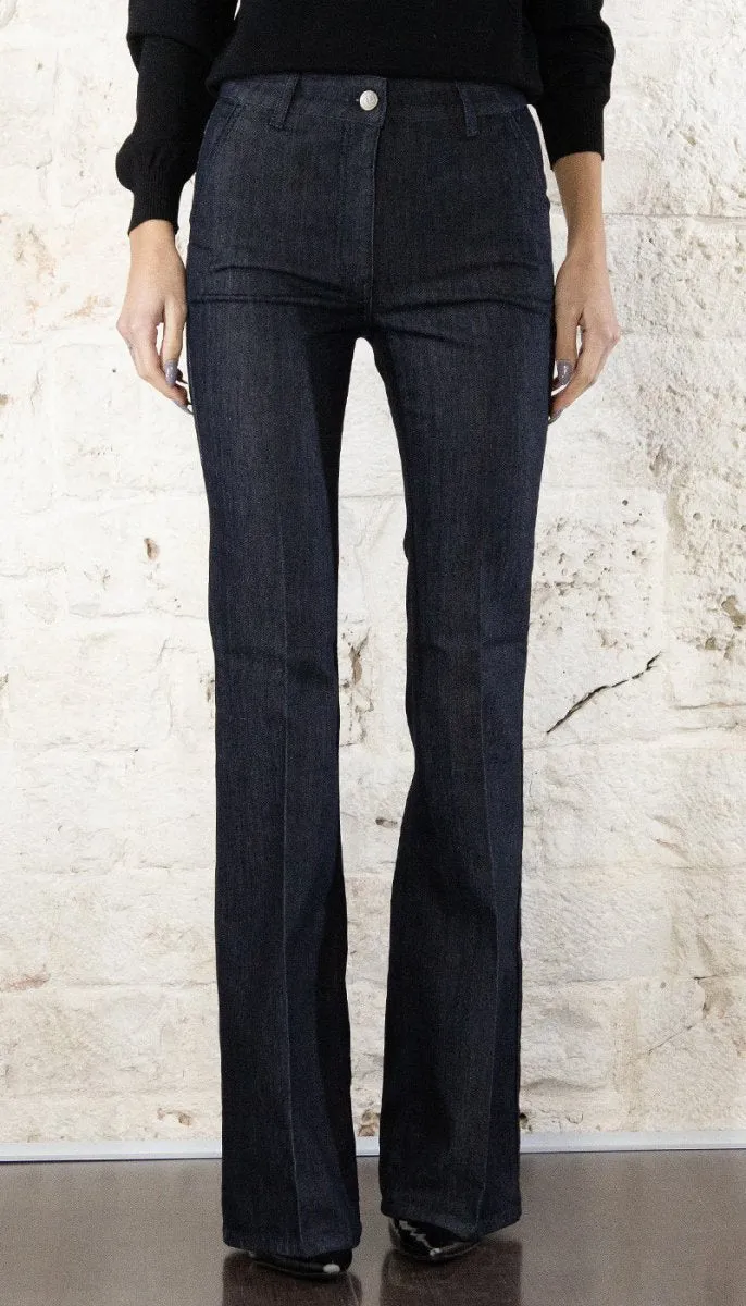 Twinset Milano Jeans flare con piega stirata