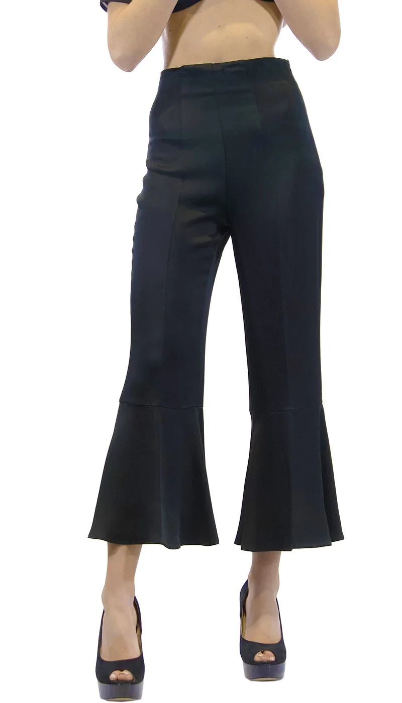 Twinset Milano Pantalone cropped in envers satin. TA824E
