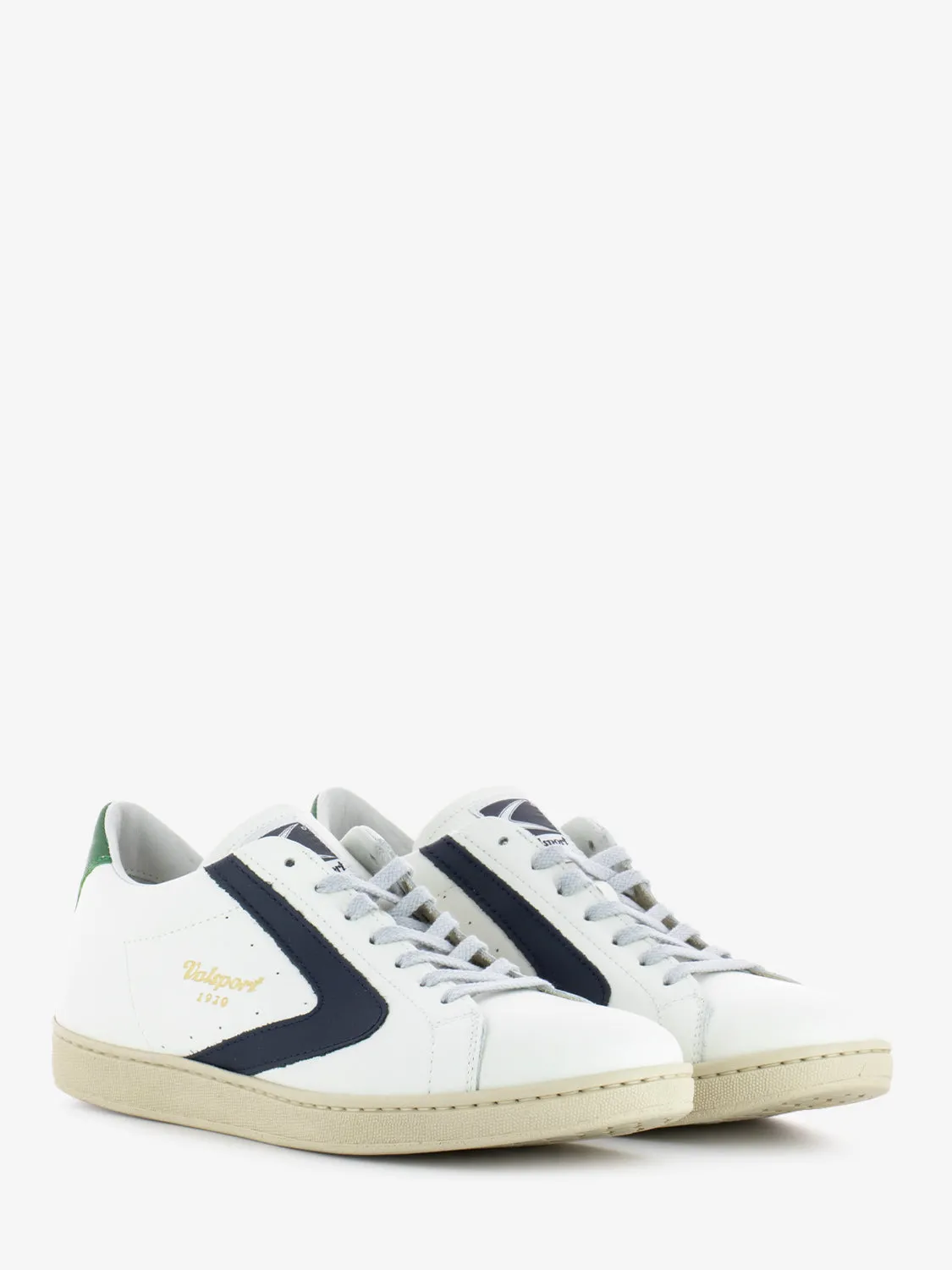 Sneakers Tournament nappa bianco / blu / verde