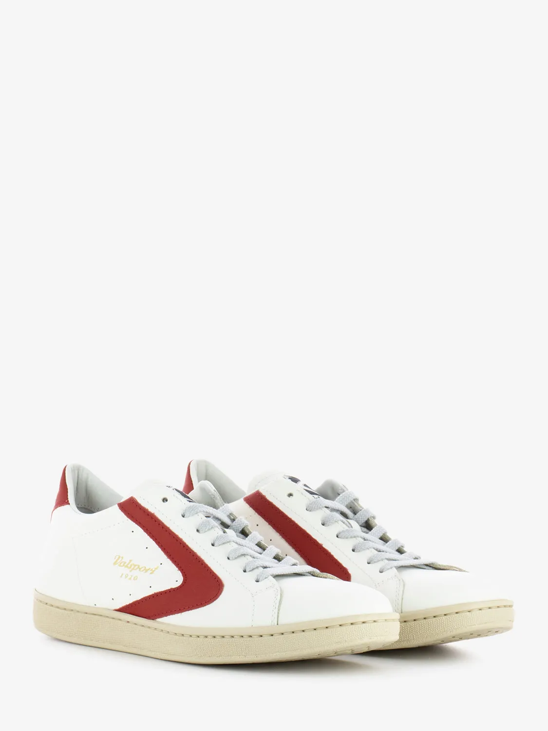 Sneakers Tournament nappa bianco rosso