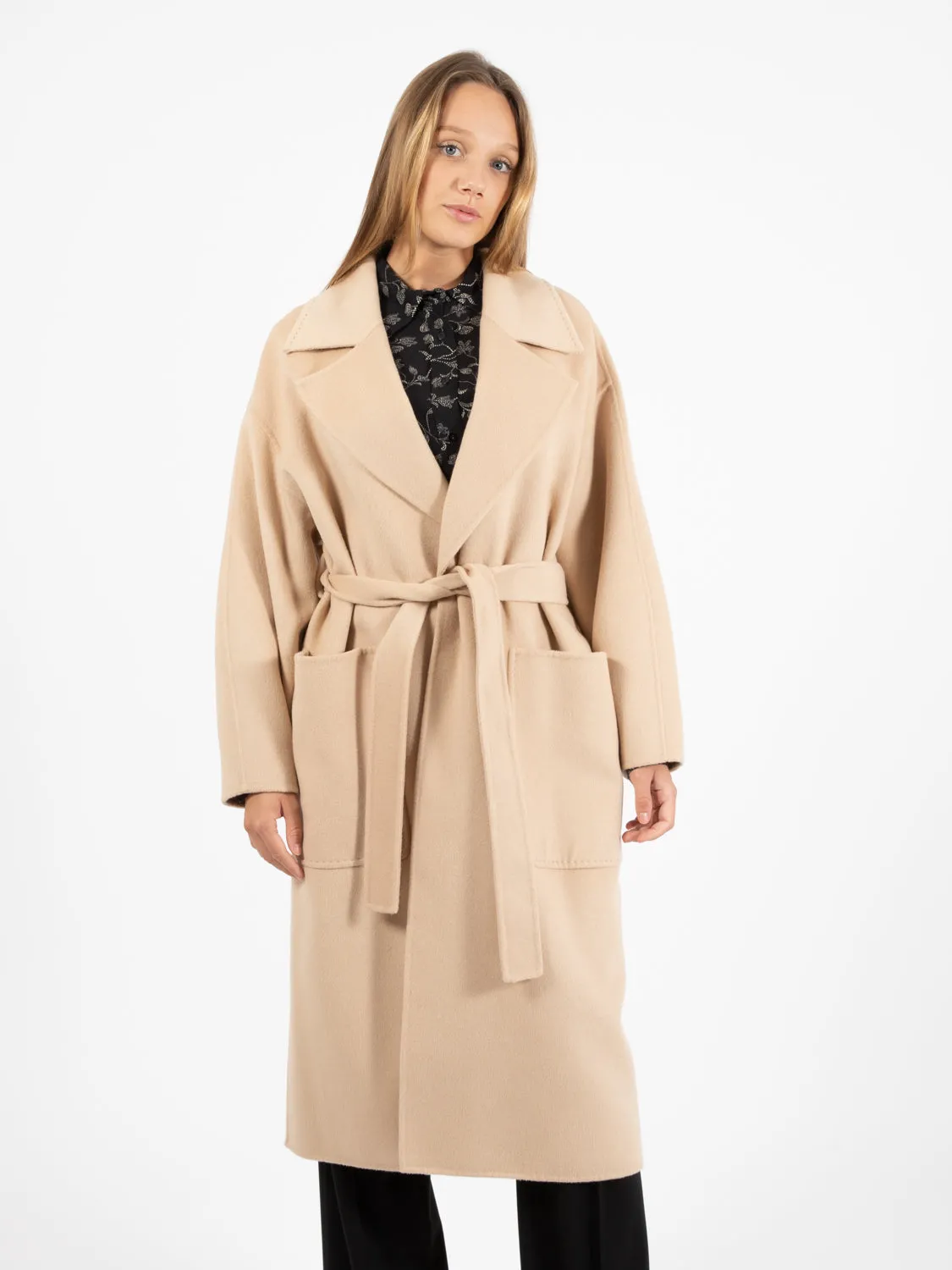 Cappotto a vestaglia beige