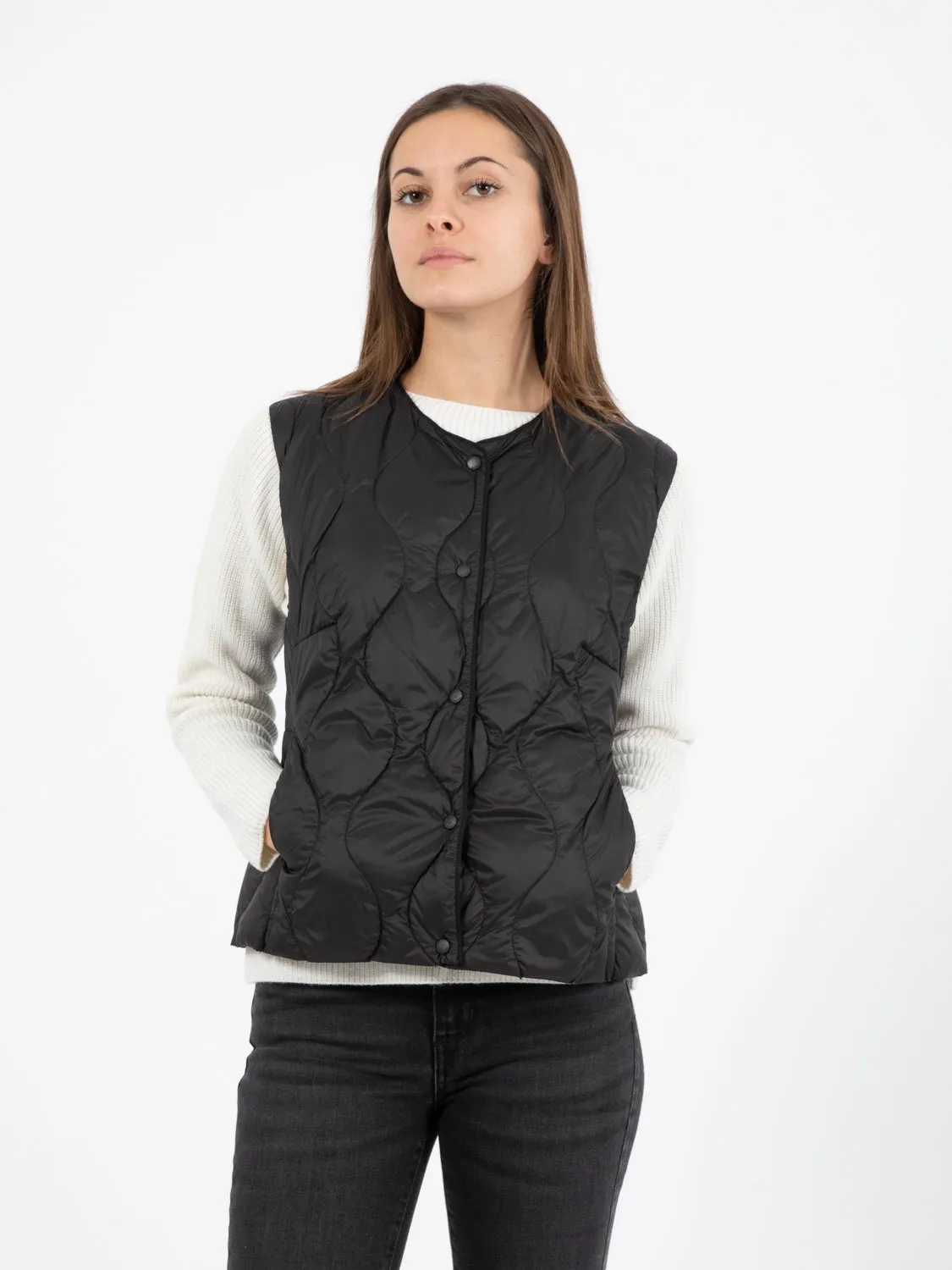 Gilet trapuntato nero