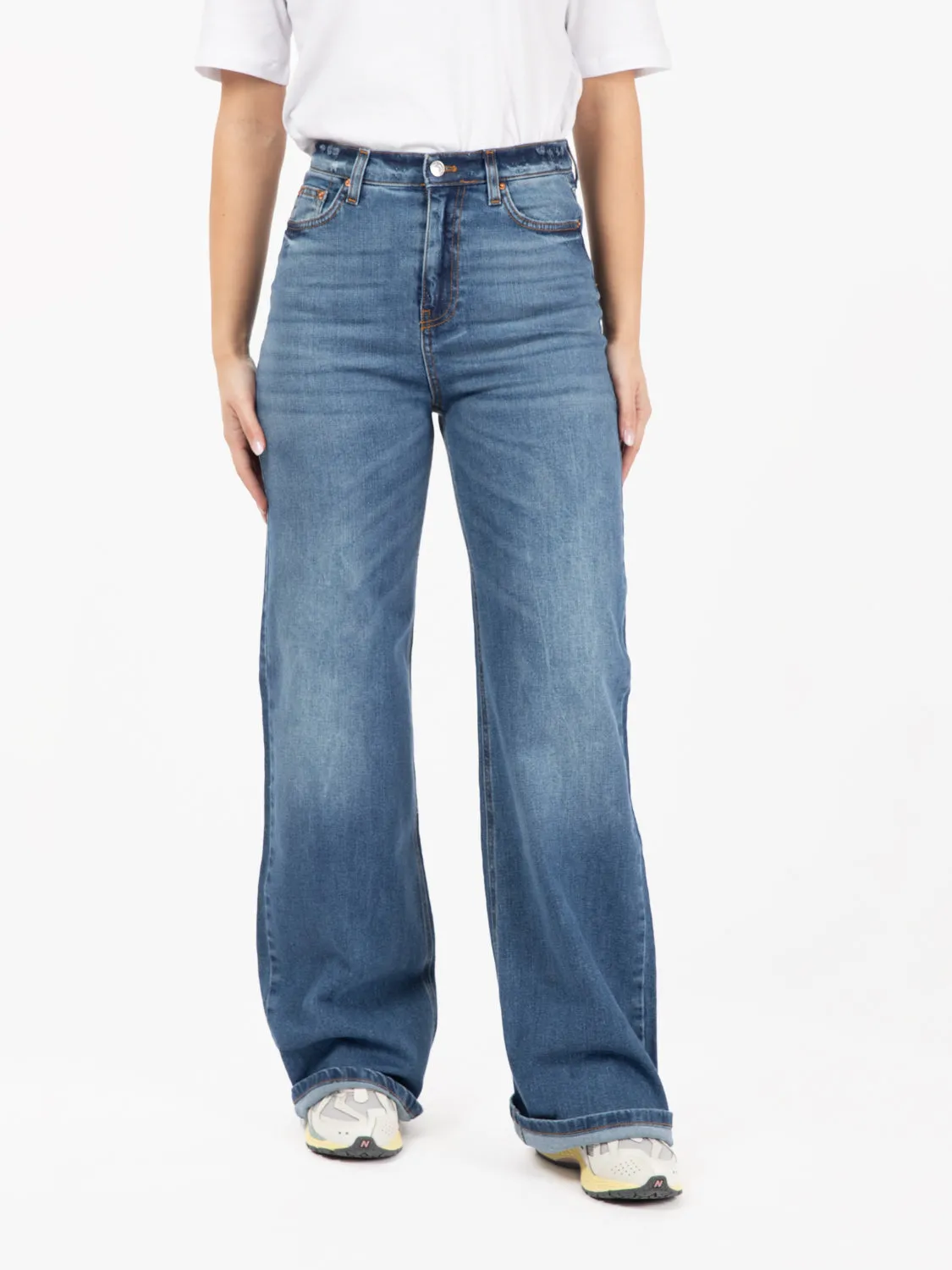 Jeans a palazzo Frozen denim blu