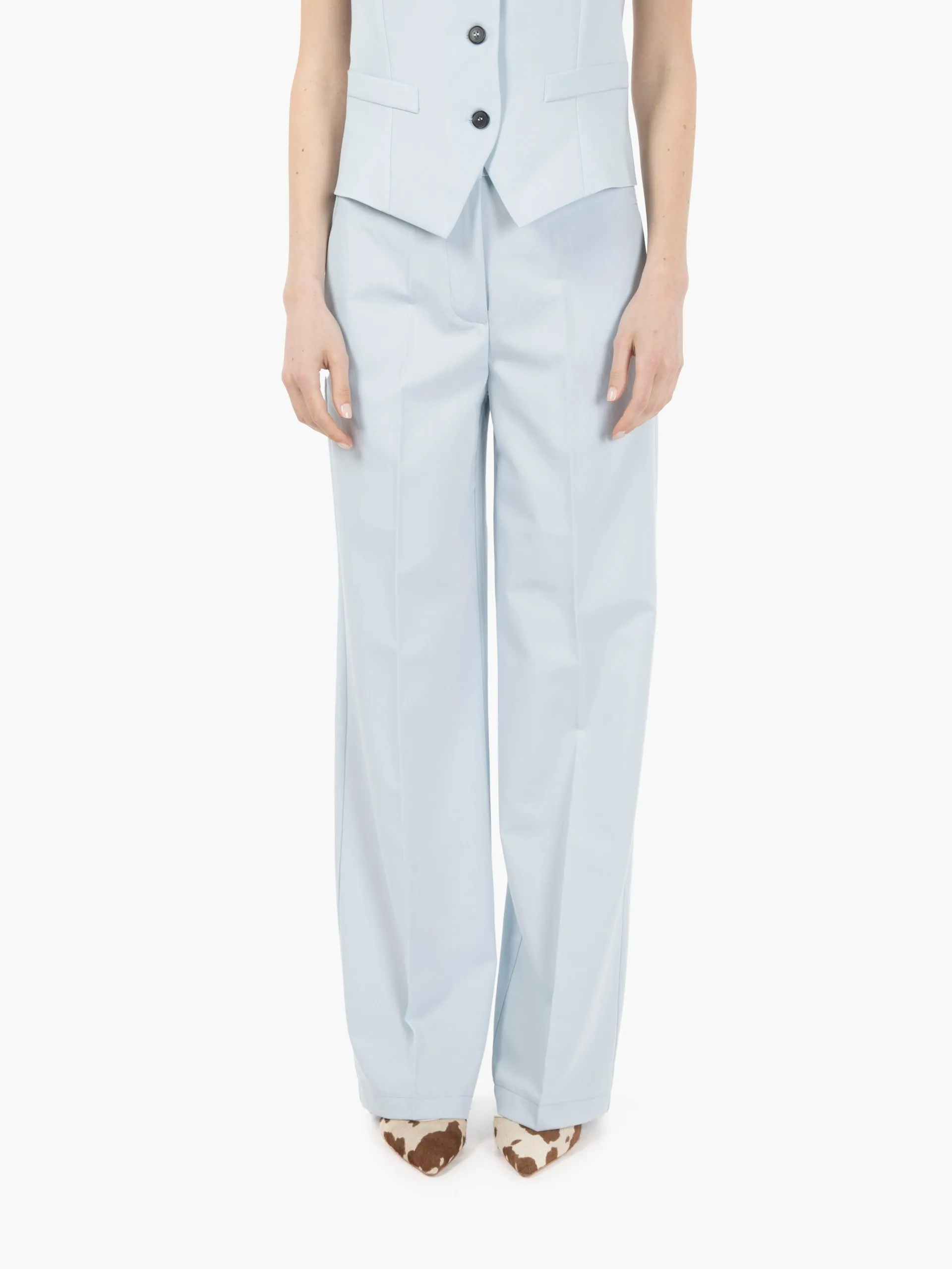 Pantaloni palazzo azzurro