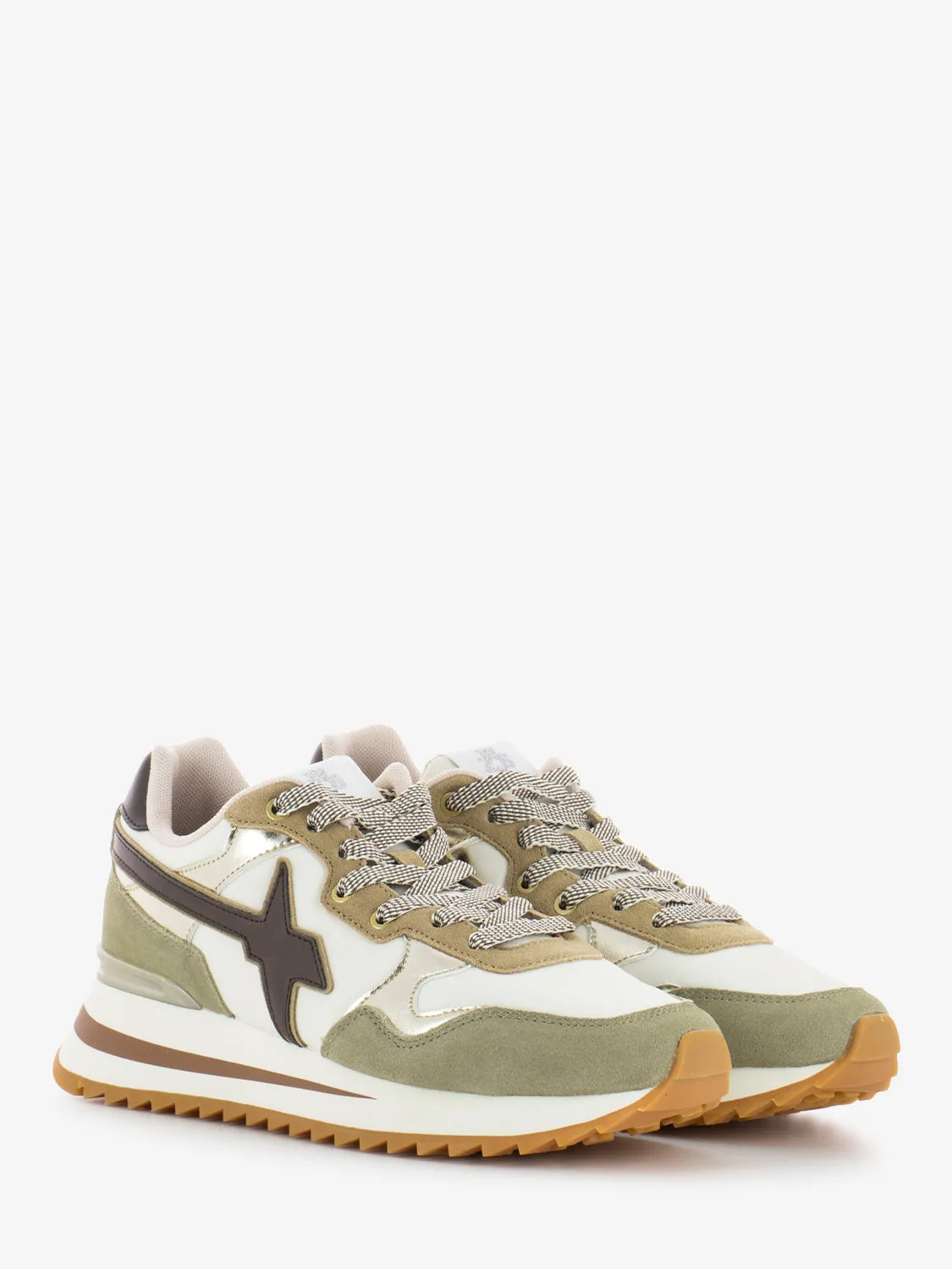 Sneakers Yak-W. Stone-Bone dark brown