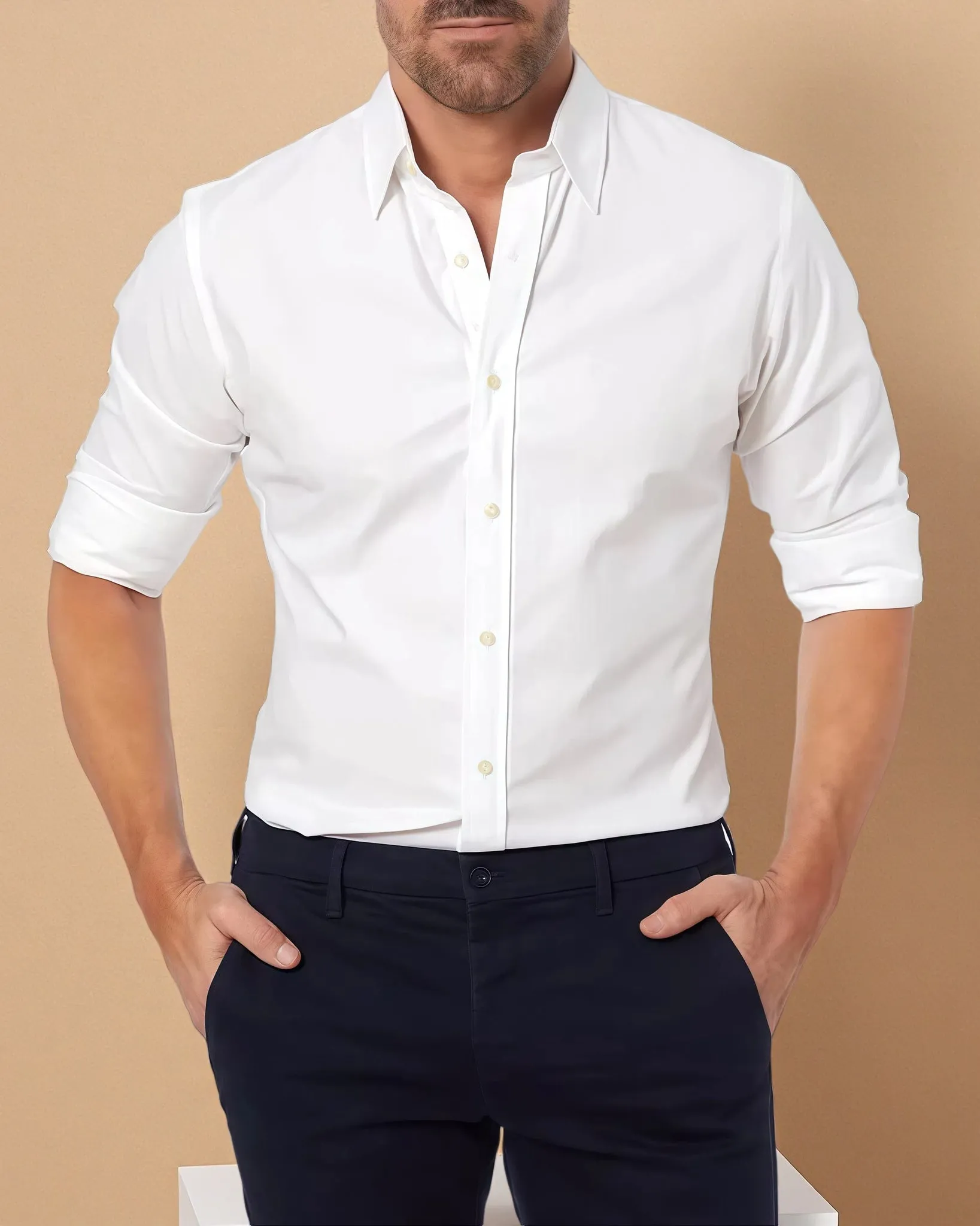 Pablo - Camicia elastica con cerniera